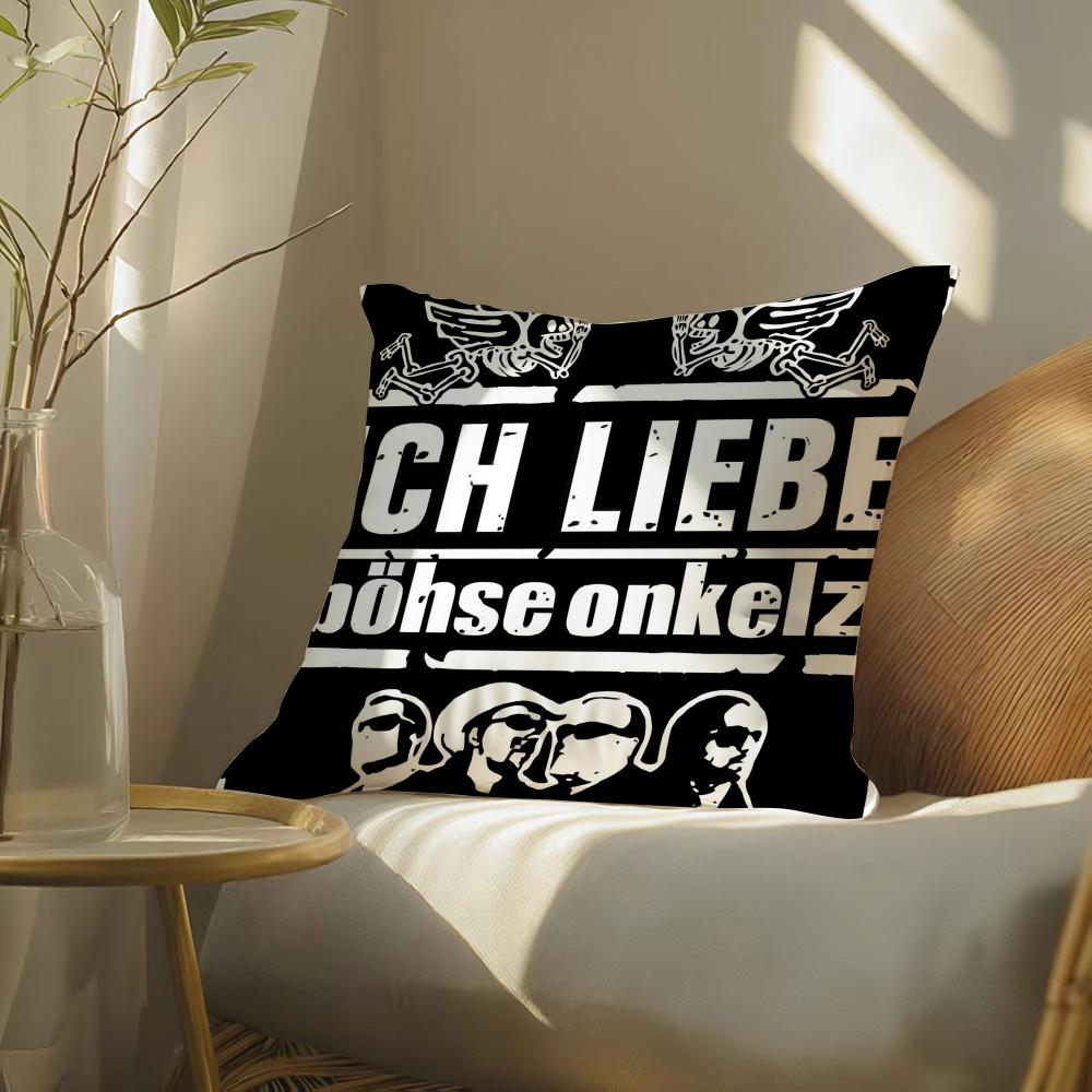 Чехол на подушку B-Bohse O-Onkelz Мягкий коротковорсовый чехол для подушки Гладкая уютная текстура Эстетичный чехол для подушки Декор для дома