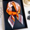 Lily Printed 70 Square Scarf Imitation Silk Sunscreen Scarf Versatile Decorative Scarf Women'S Headscarf Silk Scarf