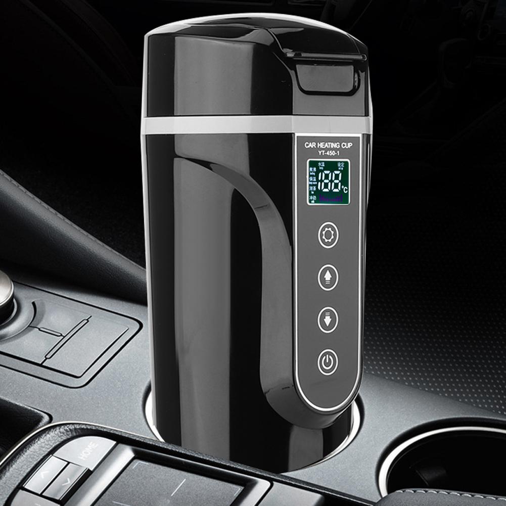 Car Home Dual Use Electric Kettle Water Heating Cup Temperature Control Cigarette Lighter 12V