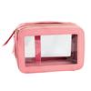 Transparent Women"s Toiletry Bag Business Travel Waterproof Storage Large Capacity Handheld PU