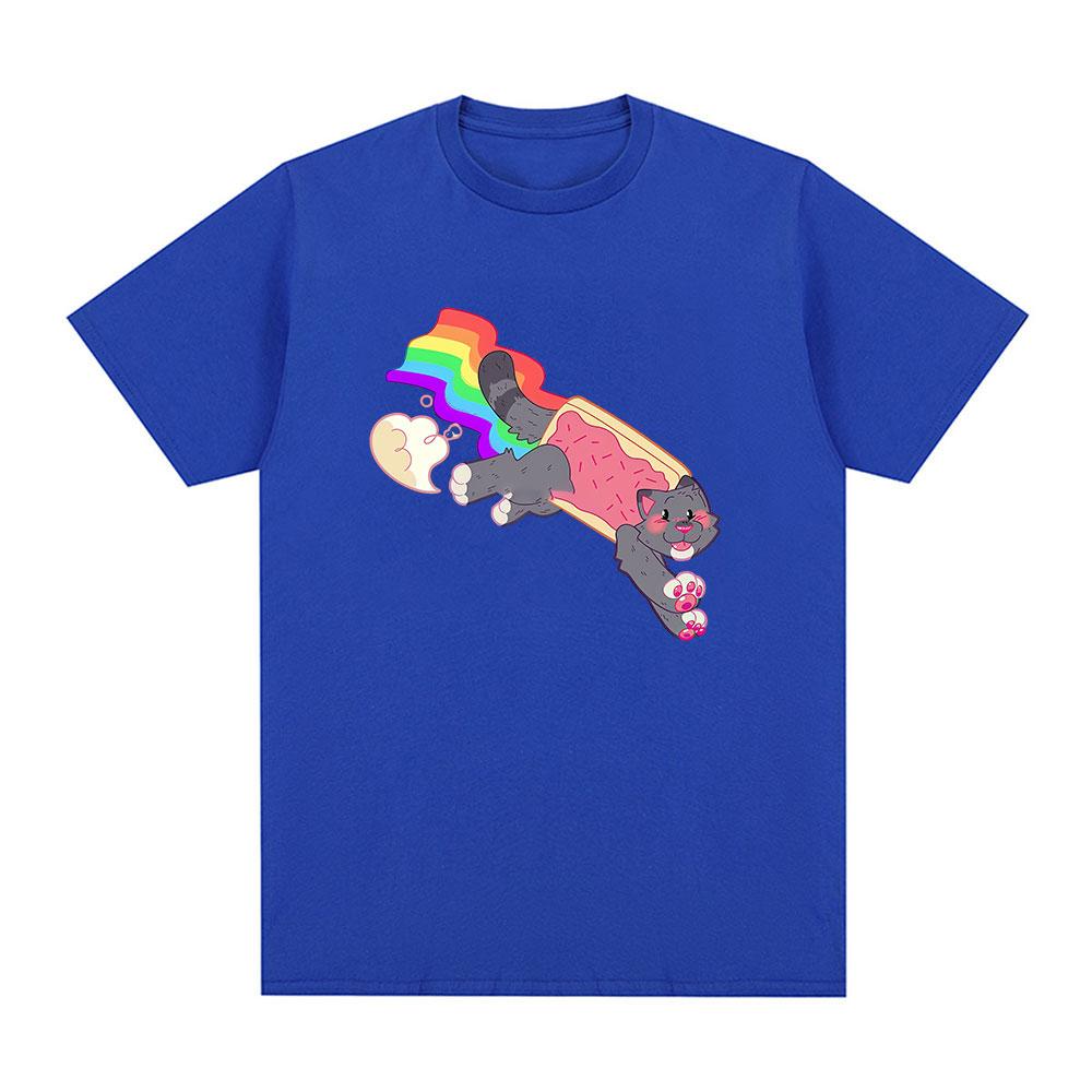 Cute Kawaii Nyan Rainbow Cat Funny Meme Tshirt Unisex Women Clothing Fashion Casual Cotton Tshirts Harajuku Short Sleeves T Shirt
