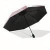 My Melody,Kuromi Automatic Folding Umbrella-Simple 8-Rib Design, Bright Cartoon Pattern, Durable Iron Frame, Suitable for Travel, Outdoor, B