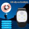 LED Clip Lamp 4 Lighting Modes Running Clip Light Safety Warning for Jogging Night Walking for Fishing Hiking USB Rechargeable