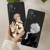 Anime Jujutsu Kaisen Phone Case For Samsung Galaxy S20 S22 Note 20 Ultra 10 Plus 8 9 S21 S23 5g Armor Black Soft Cover Cases