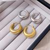 Titanium Steel Earrings Fashion Temperament High -level Sensory Simple Titanium Steel Earrings