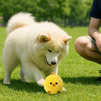 Милая Мультяшная Собака Игрушка для Жевания Форма Животного Устойчивая к Укусам Щенячья Пищащая Игрушка Плюшевый TPR Шипастый Мяч Игрушка Снять Скуку