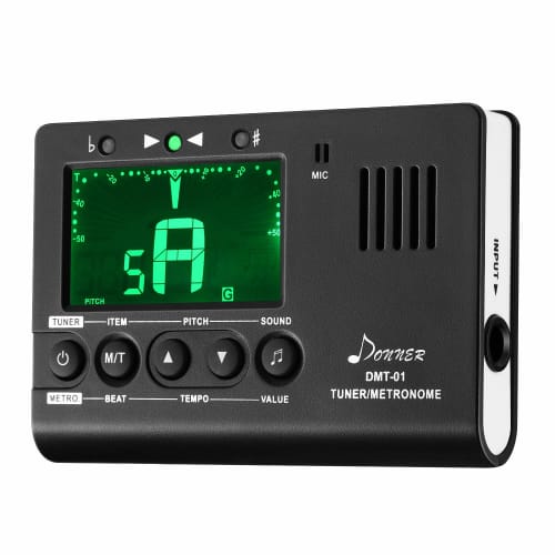 Donner DMT-01 3-in-1 Digital Metronome, Tuner, and Tone Generator for Guitar, Piano, Trumpet, and Chromatic Instruments