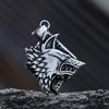 New Men's Long Choke Wolf Necklace and Pendant Viking Animal Jewelry Accessories Gift
