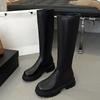Модная зимняя платформа женские длинные сапоги 2025 модные элегантные классические туфли дизайнерские удобные обувь нового бренда снежные сапоги до колена женские
