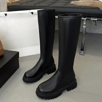 Модная зимняя платформа женские длинные сапоги 2025 модные элегантные классические туфли дизайнерские удобные обувь нового бренда снежные сапоги до колена женские