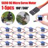 1-5 шт. SG90 9G микро цифровой сервопривод для радиоуправляемых самолетов, робота-манипулятора, вертолета, самолета, 180°/360°, сервопривод с фиксированным крылом