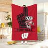 Ретро Колледж W-Wisconsin Badger Плед Легкий 240 г Фланелевое Одеяло Мягкое Для Кожи Для Летнего Охлаждения