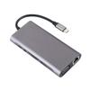 USB C на HDTV Адаптер 11-портовая док-станция с RJ45 Gigabit Ethernet 3,5 мм USB3.0 Передача данных Картридер 87 Вт
