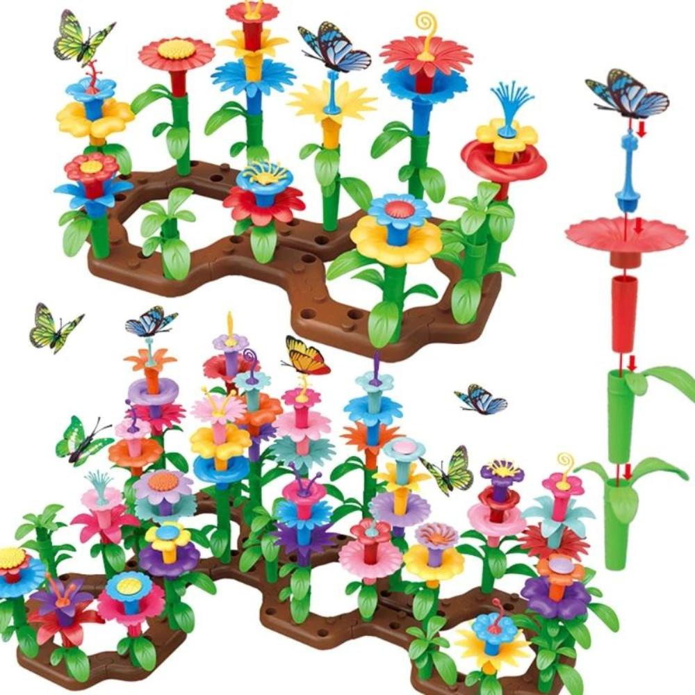 Large building blocks flowers garden bouquet children creative set xxl