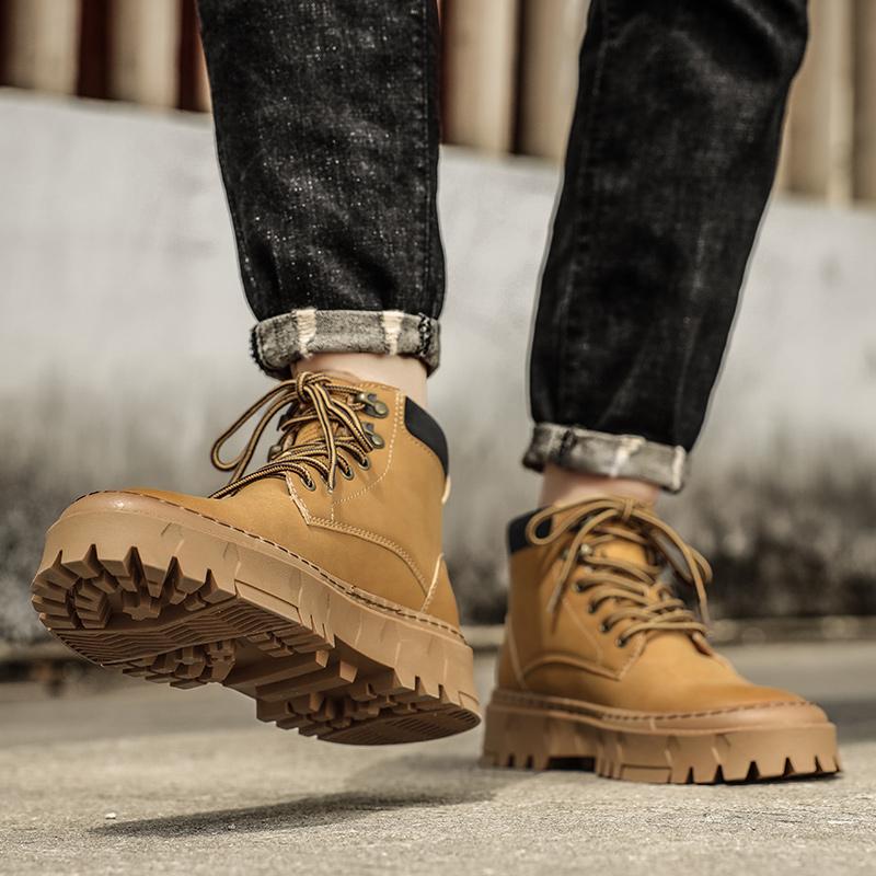 Модные мужские зимние ботинки на шнуровке модные ботинки челси для мужчин обувь на открытом воздухе модные мужские ботинки zapatos hombre