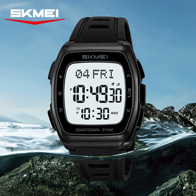 SKMEI 2441 Digital Watch for Men Sports Waterproof Alarm Clock Military LED Display Electronic Mens Wristwatch 1894 Reloj Hombre