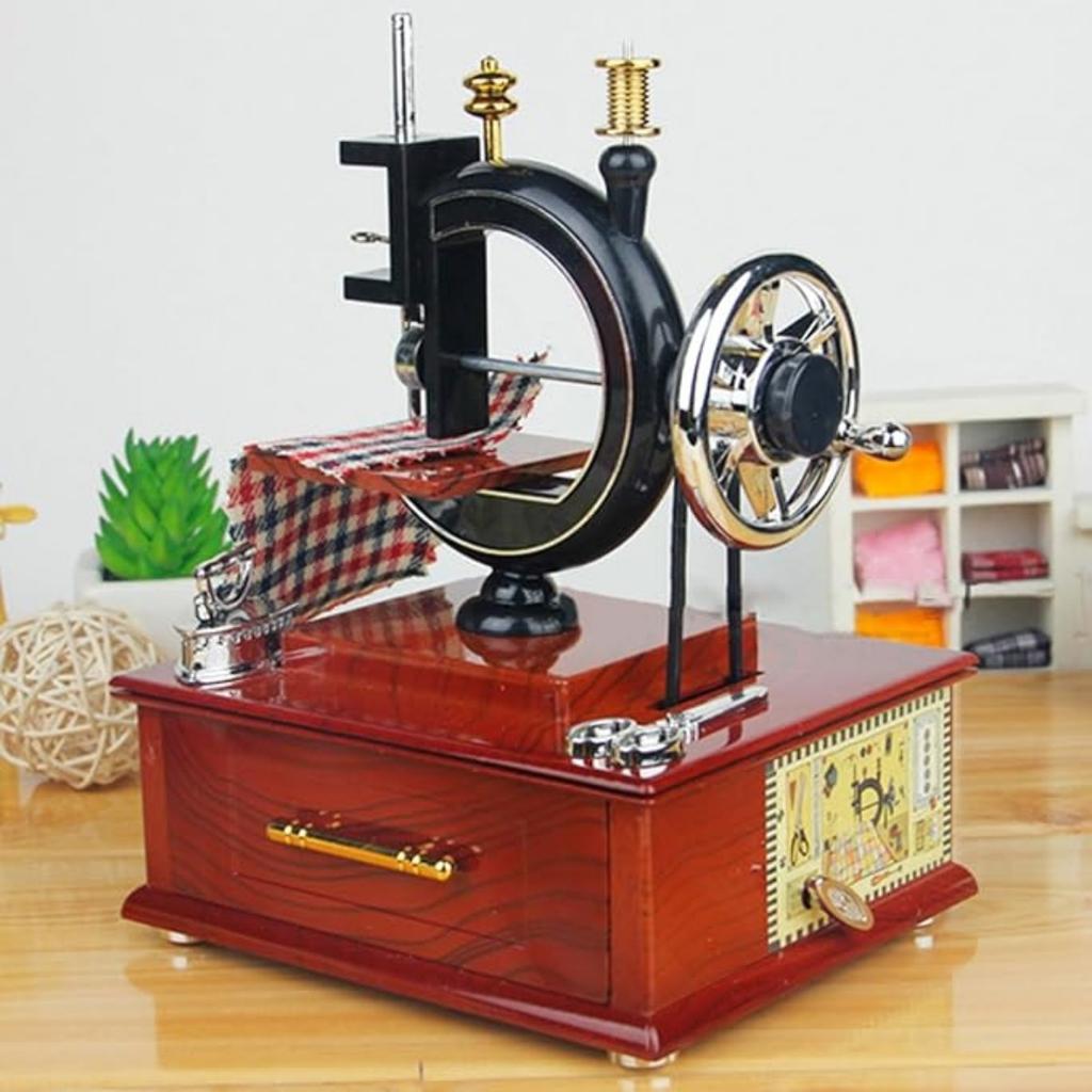 Деревянные музыкальные шкатулки функциональные ящики изысканные декоративные как швейная машинка музыкальные шкатулки на день рождения