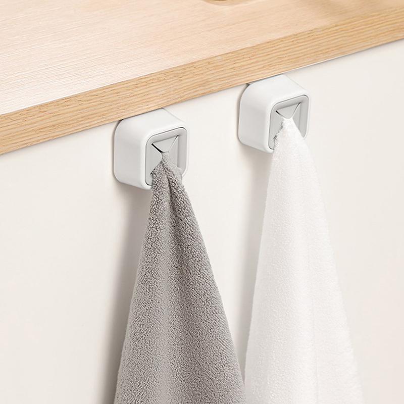 2 шт. Самоклеящийся держатель для полотенец, органайзер для ванной комнаты, стойка для хранения полотенец, зажим для мочалок, аксессуары для ванной комнаты, аксессуары для кухни