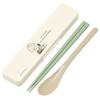 Chopstick Spoon Combination Set 18cm Antibacterial Treated Lunch Box for Adults Comes with Silicone Cushion and Doesn't Make a Sound Made In Ja