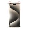 Чехол для iPhone 15 с узором звезд и дизайном кошачьих ушек, прозрачная задняя крышка для телефона из ТПУ+акрила