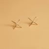Крест Минималистичные Глянцевые Геометрические Линии Женский Стиль Нишевый Дизайн Персонализированные Серьги для Женщин