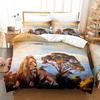 3D Digital Printing Lion Three-Piece Home Textile Bed Sheet Kit Bedding Kit