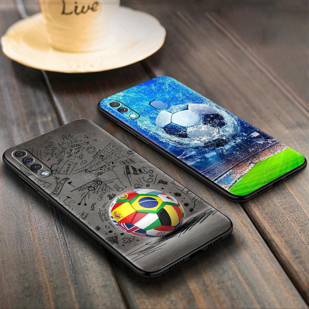 Мягкий чехол для Samsung Galaxy Note 20 Ultra 10 Plus Lite A50 A70 A20 A40 A20e 9 8 A60 A10e Funda Phone Cover Football Soccer Capa