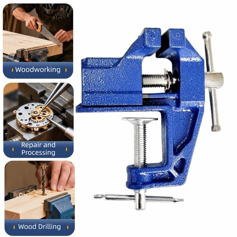 Cast Steel Portable Small Vice Heavy-Duty Heavy-Duty Work Vise Making Table Clamp Hobbyists