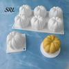 Easy Demoulding Baking Mold 3D Pumpkin Silicone Candle Mold, Food-Grade Non-Stick Flexible DIY Creative Desktop Ornaments Halloween Themed for Mousse