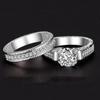 Кольцо с цирконом Женское кольцо на указательный палец Модное кольцо для пары Набор украшений Подарок
