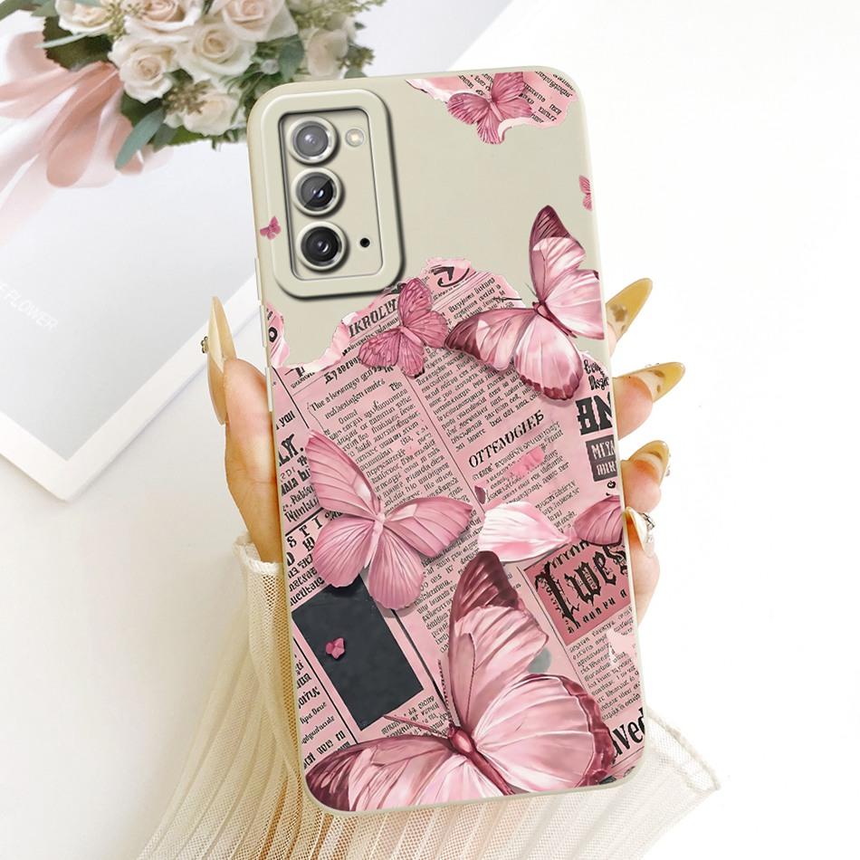 Для Samsung Galaxy S20 S20+ S20FE Милый Чехол-Телефон с Кошкой и Цветами Для Samsung S 20 S20 FE 4G 5G Ударопрочный Мягкий Силиконовый Бампер