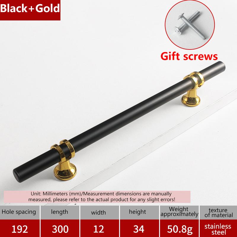 Современные ручки для шкафов из черного золота - прочные ручки для ящиков кухонной мебели с материалом из цинкового сплава