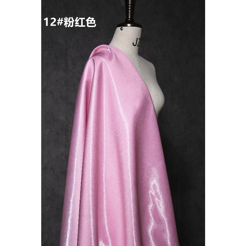 Multi-Color Reflective Fabric Liquid Satin Glossy for Clothes Dresses Diy Hanfu Sewing Designer Smooth Silky Cloth Drape Summer