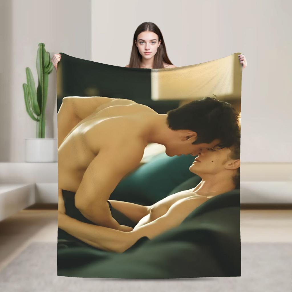 Heated Rivalry My self Portrait common loon Knitted Blanket Coral Fleece Plush Lightweight Thin Throw Blanket for Bed Bed Rug