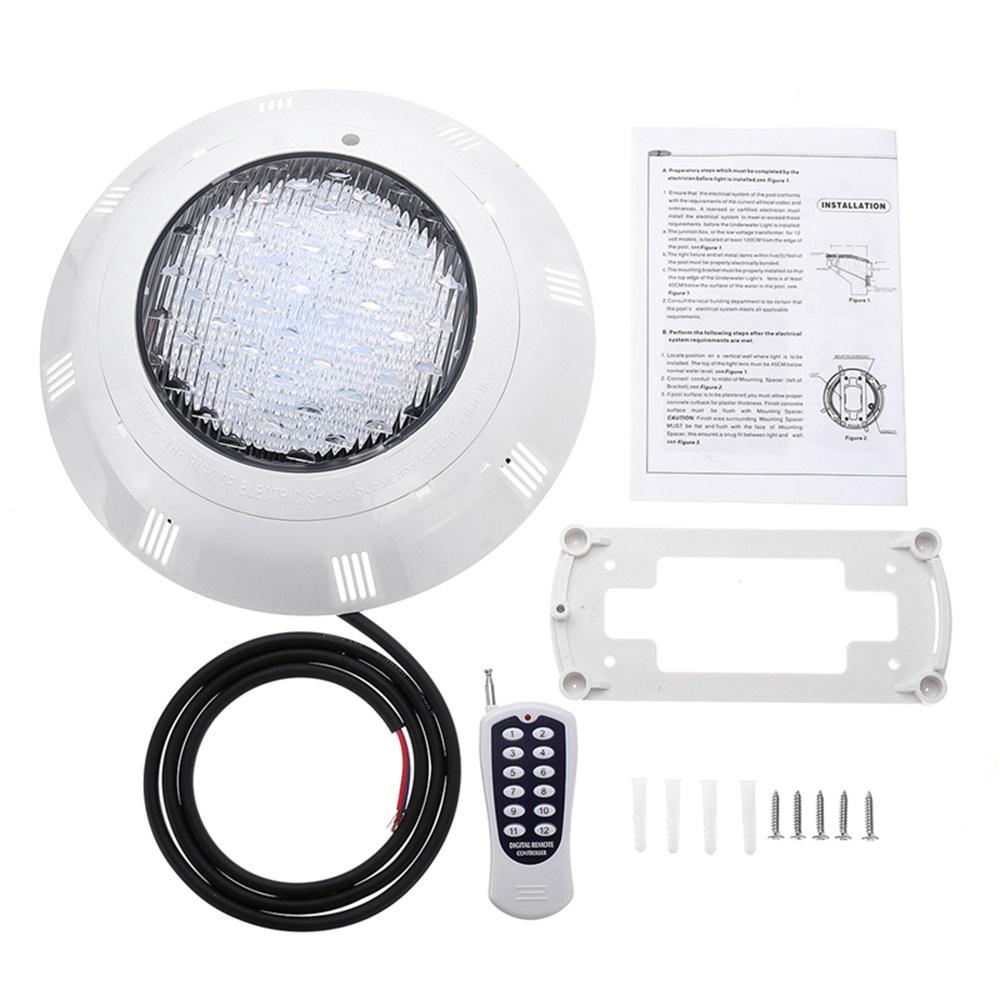 AC12V/DC12-24V 35W Светодиодные светильники для подводного бассейна RGB с изменением цвета IP68 Водонепроницаемая лампа с пультом дистанционного управления