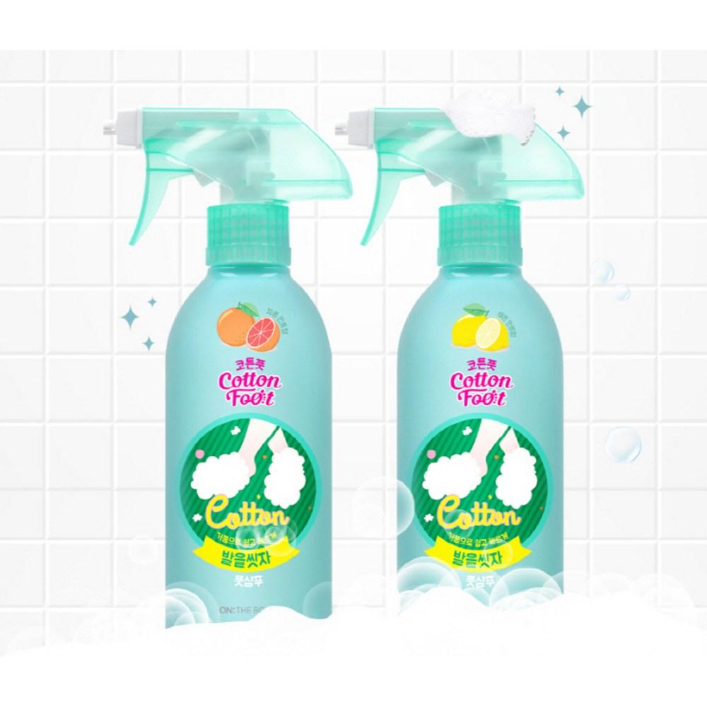 ON THE BODY Wash Your Feet Cotton Foot Shampoo Fresh Grapefruit Mint Fragrance, 1 Pack, 1 Piece, 385ml