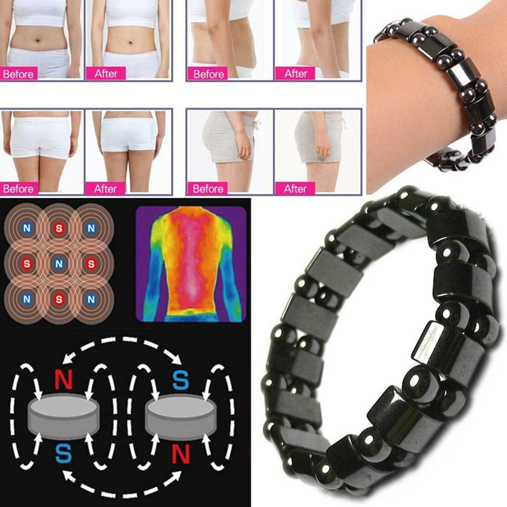 For Women Men Hematite Magnetic Detox Bracelet Magnetic Therapy Anklet Hematite Anklet Bracelet