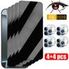 8in1 Anti-Spy Glass for iPhone 15 14 13 12 11 16 Pro Max Mini X XS XR 7 8 Plus Camera Lens Privacy Screen Protector