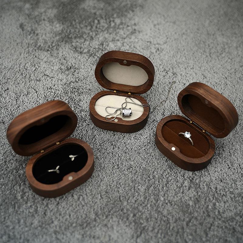 Коробка для свадебных колец в деревенском стиле, держатель для колец на годовщину помолвки и свадьбы