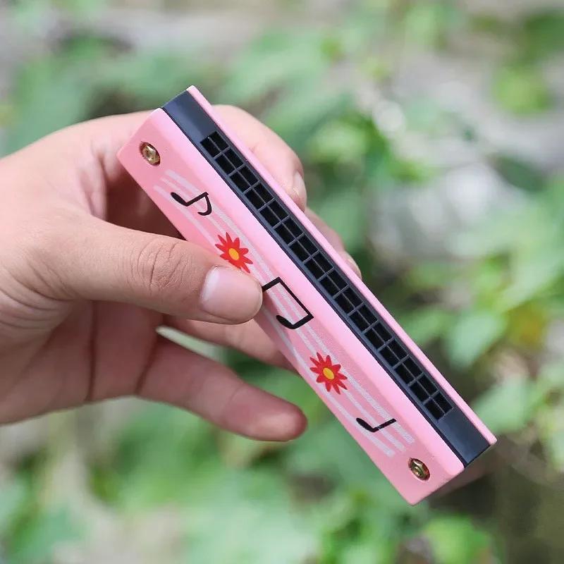 Children's Anime Wooden Harmonica Musical Instruments Toys Music Teaching Aids Montessori Early Education Puzzle Otoatone Action
