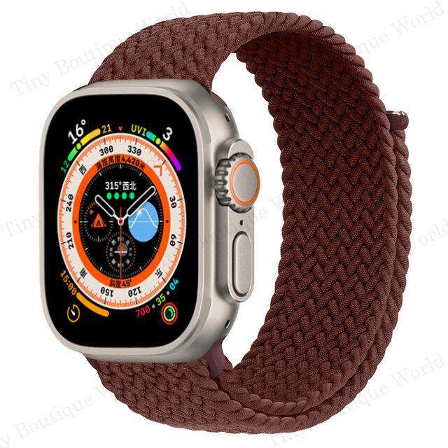 Плетеный ремешок Solo Loop Для Apple watch ultra 49мм 44мм 45мм 40мм 41мм 42мм ремешок iWatch series 8 7 SE 6 5 4 3 ремешок
