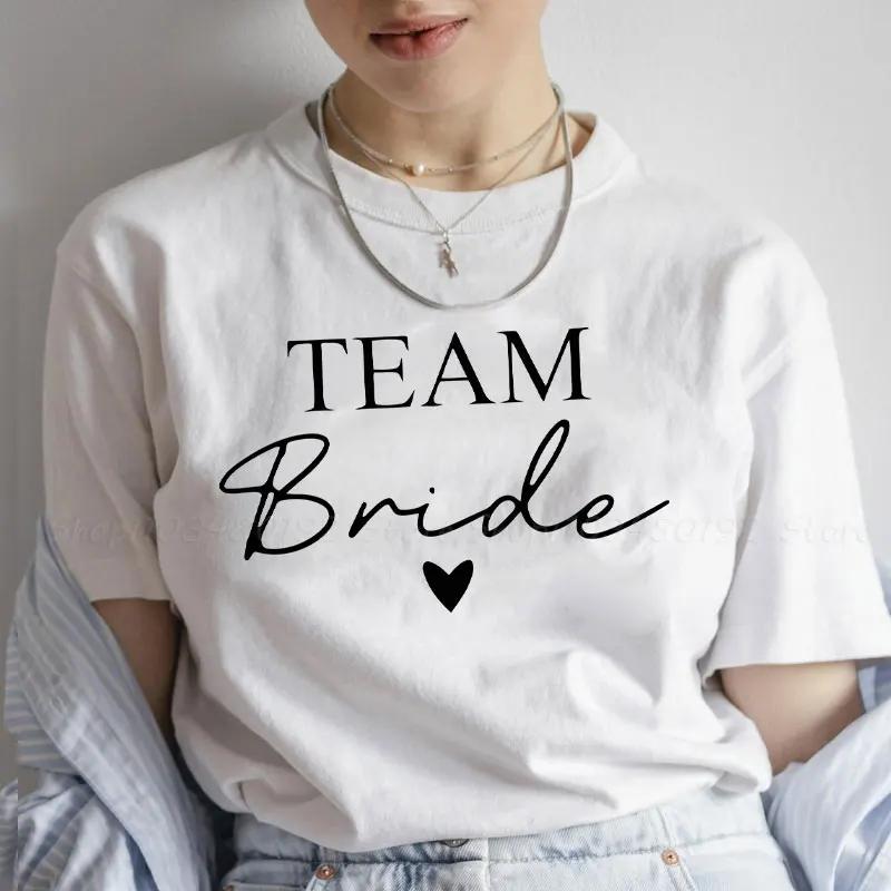 Футболка Team Bride для женщин, свадебные топы, топы для друзей, прощание, девичник, девичник, футболки EVJF, блузки, эстетическая одежда