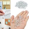 100pcs Plastic Push Pins Notice Bulletin Drawing Pins New Thumb Tacks