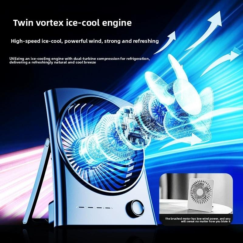 Ventilador de escritorio portátil plegable silencioso con gran flujo de aire para oficina y hogar