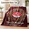 Custom Text Flannel Blanket Aberdeen FC Print Warm Cozy Blanket Home Sofa Bedding