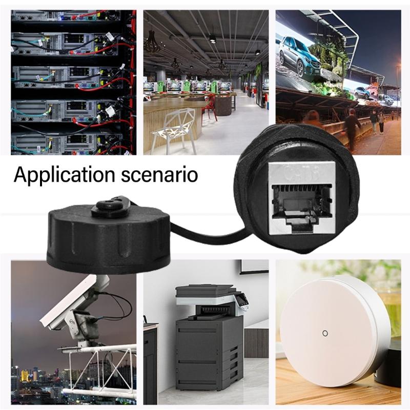 IP68 Waterproof RJ45 Cable Connectors for Outdoor Use Supports Cat6A Ethernet Devices and Fast Speed Networking