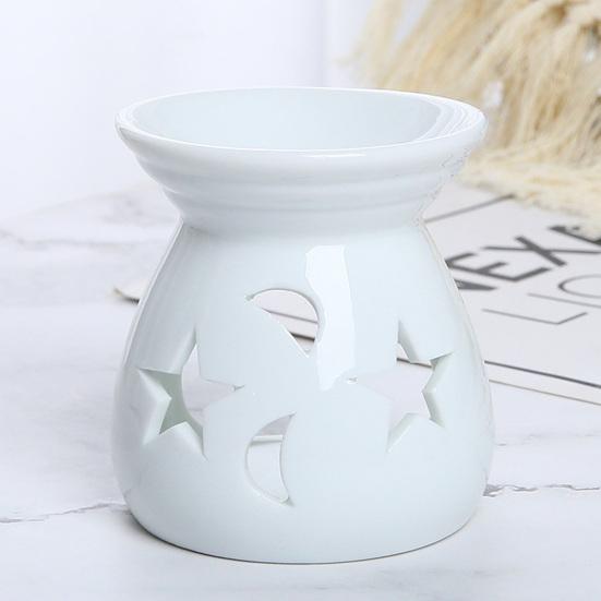 Ceramic Wax Melt Warmer Essential Fragrance Oil Diffuser Small Tea Light Candle Holder Desk Incense Aroma Burner for Home Bedroom Decor