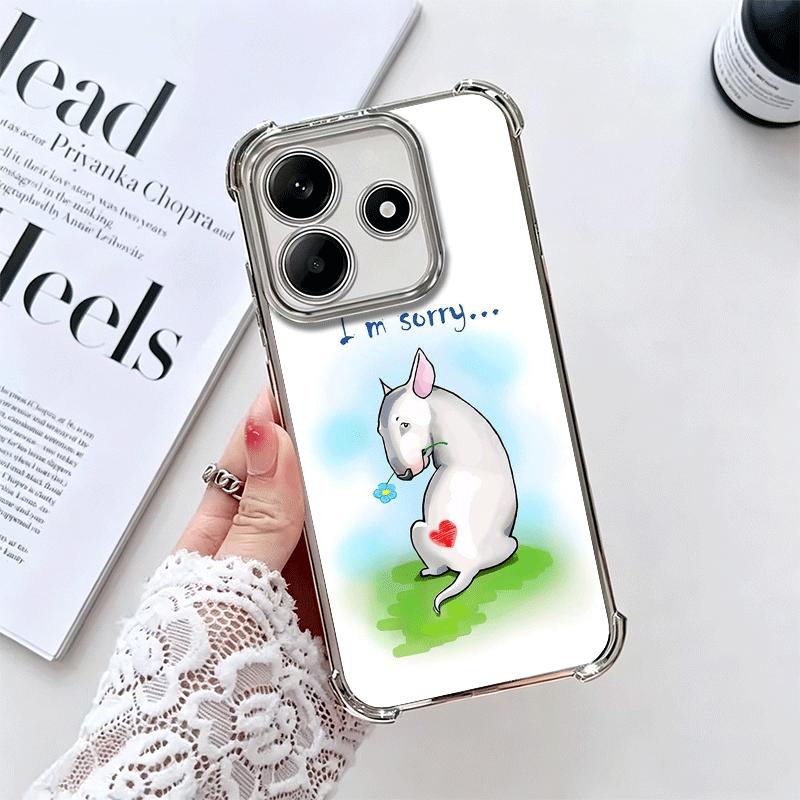 Бультерьер Собака Милые Щенки Покрытие Чехол для Телефона Для Xiaomi Redmi Note 14 15 Pro Plus 13 12 11 11S 11T 10 9S 9 5G Противоударный Aira