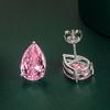 SACE GEMS Copper Alloy Zircon Pear Shaped Cut Water Drop Earrings Female Color Treasure Earrings Yellow Pink Earrings