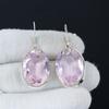 Удивительные серьги с розовым кунцитом, серьги из стерлингового серебра 925 пробы, серьги-подвески из серебра ручной работы в стиле бохо, подарки из ваты